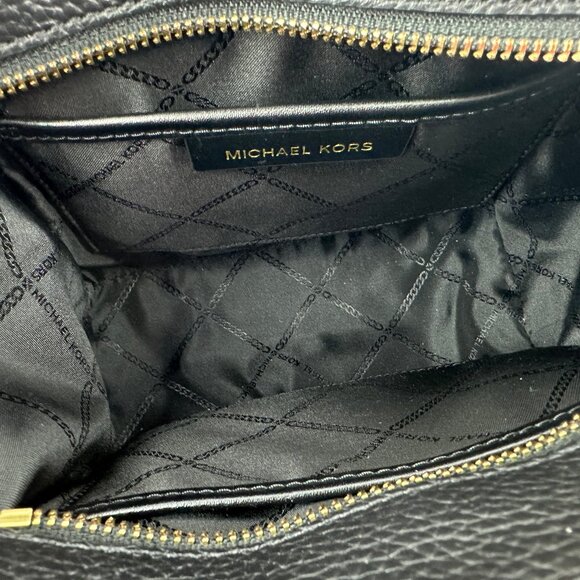 Michael Kors Small Black Pebbled Leather Kris Satchel - Picture 7 of 16